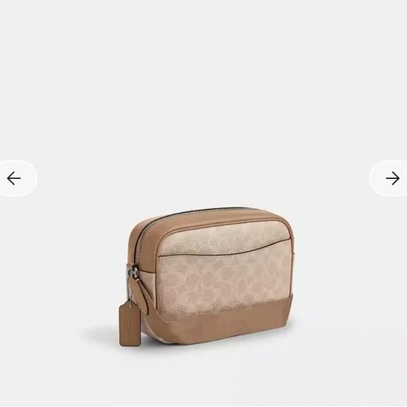 Coach Brown and Cream Men's Messenger Bag